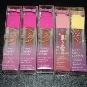 The Crème shop Cheeky Liquid Blush Lip Stain Oil Elixir Pink Velvet Lot/Set NEW